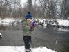 Данилка осваивает зимний нахлыст... - рыбалка (фотоальбом)
